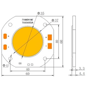  LED COB 250W 3000K LED PFE-250 3000K Profile Spot (TX-6060W250D180CUY)
