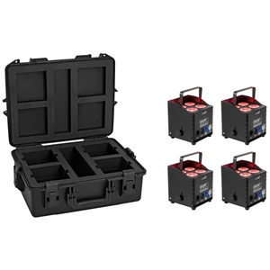 EUROLITE Set 4x AKKU UP-4 QCL Spot QuickDMX MK2 + Plastic case