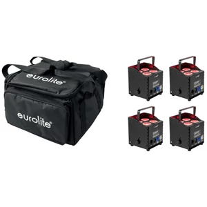 EUROLITE Set 4x AKKU UP-4 QCL Spot QuickDMX MK2 + Soft Bag
