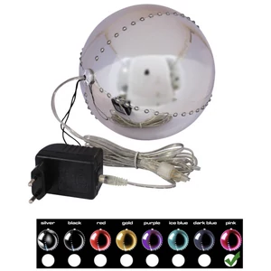 EUROPALMS LED Snowball 15cm, pink EUROPALMS LED Snowball 15cm, pink