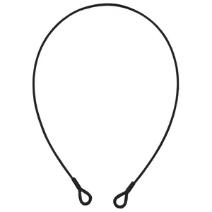 EUROLITE Steel Rope 1000x4mm black with Thimbles