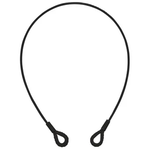 EUROLITE Steel Rope 1000x6mm black with Thimbles