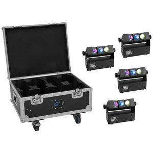 EUROLITE Set 4x AKKU MBT-3 Spot MK2 + Flightcase with wheels and charging function
