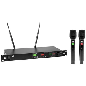 OMNITRONIC UHF-602 2-channel Wireless Mic System 823-832/863-865 MHz
