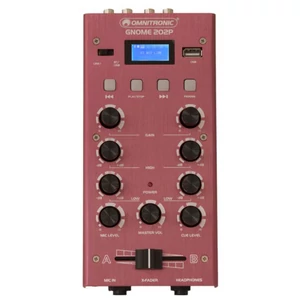 OMNITRONIC GNOME-202P Mini Mixer red