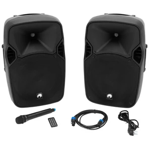 OMNITRONIC XFM-212AP Active 2-Way Speaker Set with Wireless Microphone