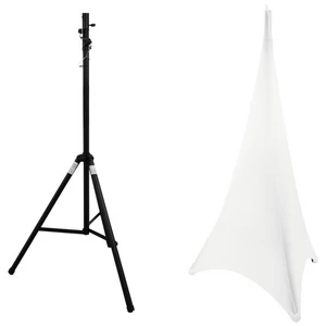 EUROLITE Set STV-40S-WOT Steel Stand + Tripod Cover white
