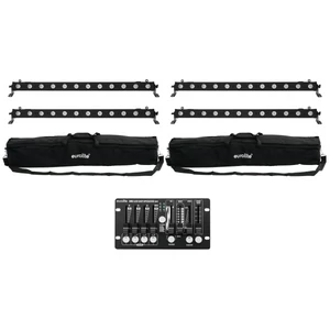 EUROLITE Set 4x LED BAR-12 QCL RGBW + 2x Soft Bags + Controller