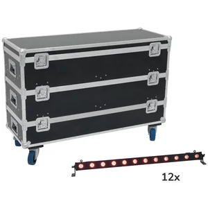 EUROLITE Set 12x LED BAR-12 QCL RGB+UV Bar + Case with wheels EUROLITE Set 12x LED BAR-12 QCL RGB+UV Bar + Case with wheels