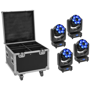 EUROLITE Set 4x LED TMH-H240 Beam/Wash/Flower Effect + Case