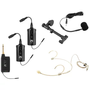 OMNITRONIC Set FAS TWO + 2x BP + Headset + Acoustic Guitar Microphone 660-690MHz