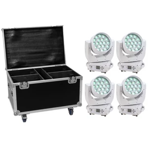 EUROLITE Set 4x LED TMH-X4 white + Case with wheels