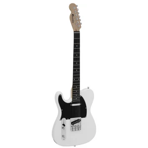 DIMAVERY TL-601 Electric Guitar LH, white / black pick guard