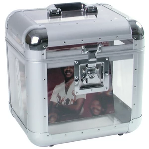 ROADINGER Record Case ALU 75/25, rounded, acryl