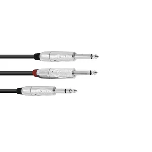 OMNITRONIC Adaptercable Jack/2xJack 3m