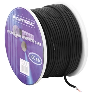 OMNITRONIC Microphone cable 2x0.22 100m bk OMNITRONIC Microphone cable 2x0.22 100m bk