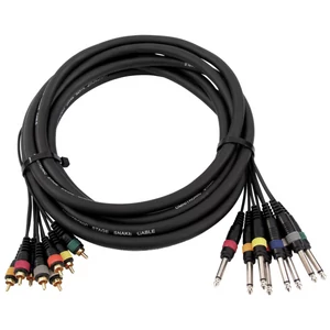 OMNITRONIC Snake cable 8xRCA/8xJack mono 15m