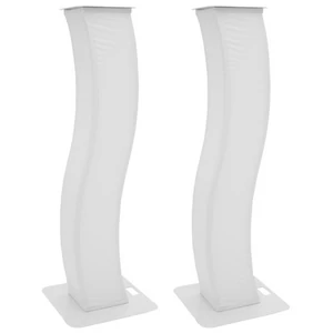 EUROLITE 2x Stage Stand 150cm curved incl. Cover and Bag, white