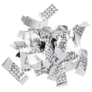 TCM FX Metallic Confetti rectangular 55x18mm, silver, laser effect, 1kg