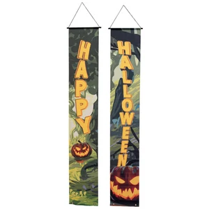 EUROPALMS Halloween Banner, Haunted Forest, Set of 2, 30x180cm