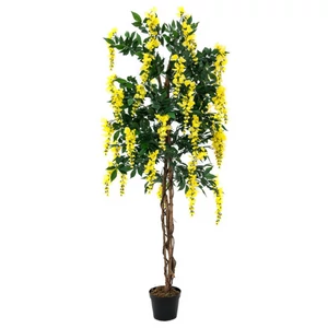 EUROPALMS Wisteria, artificial plant, yellow, 150cm