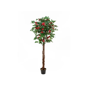 EUROPALMS Camelia red cemented, artificial plant, 180cm