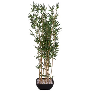 EUROPALMS Bamboo in bowl, artificial, 150cm