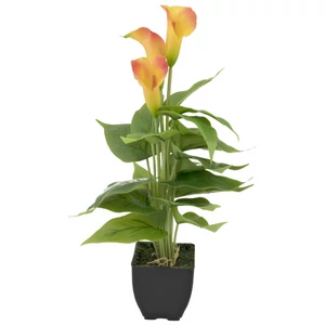 EUROPALMS Mini Calla, artificial plant, yellow-orange, 43cm