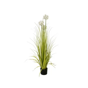 EUROPALMS Allium grass, artificial plant, white, 120 cm