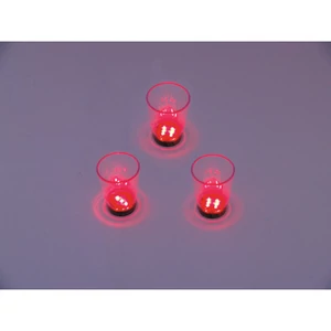 EUROPALMS LED Glass 2oz with Dice Play, red, 3x EUROPALMS LED Glass 2oz with Dice Play, red, 3x