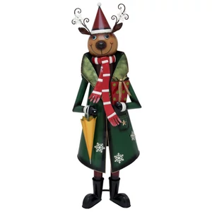 EUROPALMS Reindeer with Coat, Metal, 155cm, green