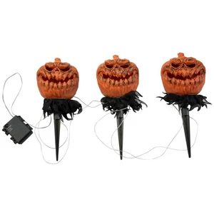 EUROPALMS Halloween Pumpkins with Stake, Set of 3, 39cm