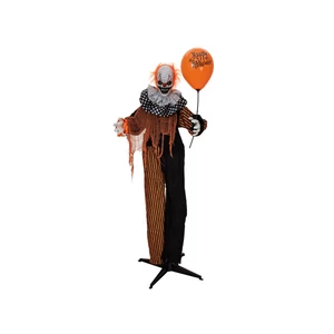 EUROPALMS Halloween Figure Clown with Balloon, animated, 166cm