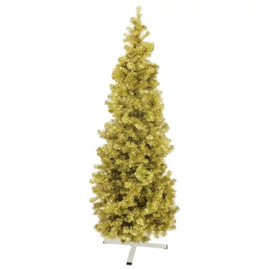 EUROPALMS Fir tree FUTURA, gold metallic, 210cm