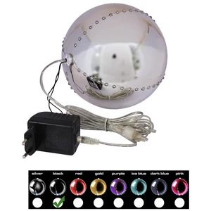 EUROPALMS LED Snowball 15cm, black EUROPALMS LED Snowball 15cm, black