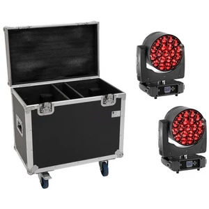 EUROLITE Set 2x LED TMH-H380 Beam/Wash/Flower Effect + Flightcase with wheels