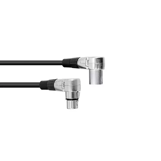 OMNITRONIC XLR cable 3pin 1.5m 90° bk