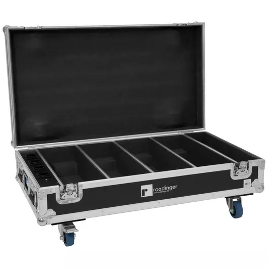 ROADINGER Flightcase 4x AKKU BAR-6 QCL with charging function