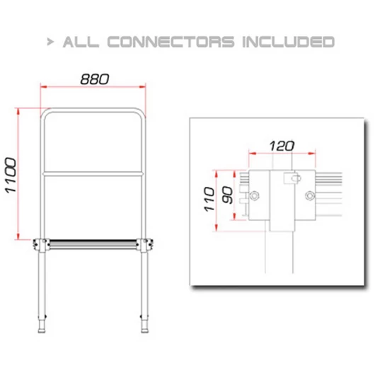 GUIL TMQ-01/440 Stage Rail 88cm (Aluminium Version)