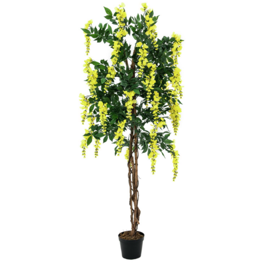 EUROPALMS Wisteria, artificial plant, yellow, 180cm