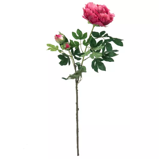 EUROPALMS Peony Branch premium, artificial plant, magenta, 100cm