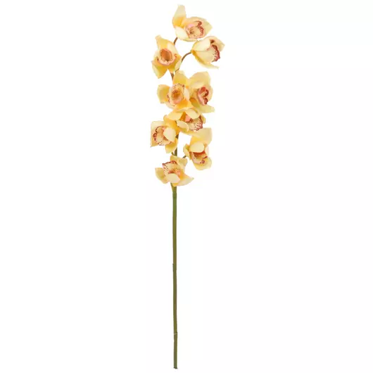 EUROPALMS Cymbidium branch, artificial, yellow, 90cm