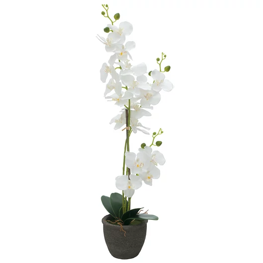 EUROPALMS Orchid, artificial plant, white, 80cm