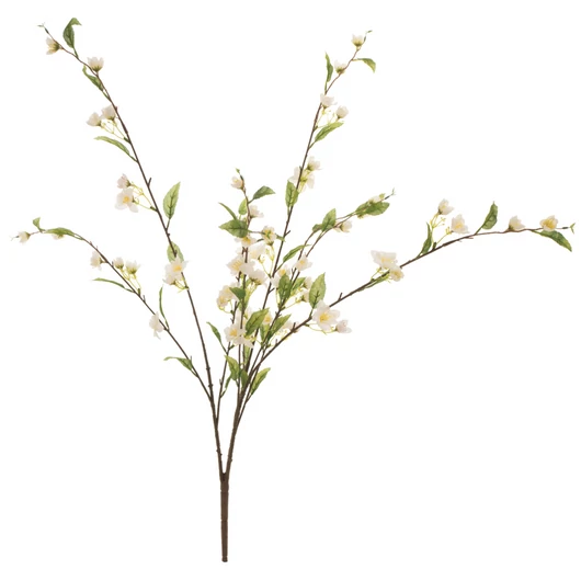 EUROPALMS Cherry spray, artificial, white, 60cm