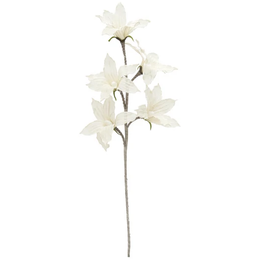 EUROPALMS Clematis Branch (EVA), artificial, white