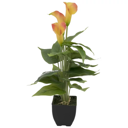 EUROPALMS Mini Calla, artificial plant, yellow-orange, 43cm