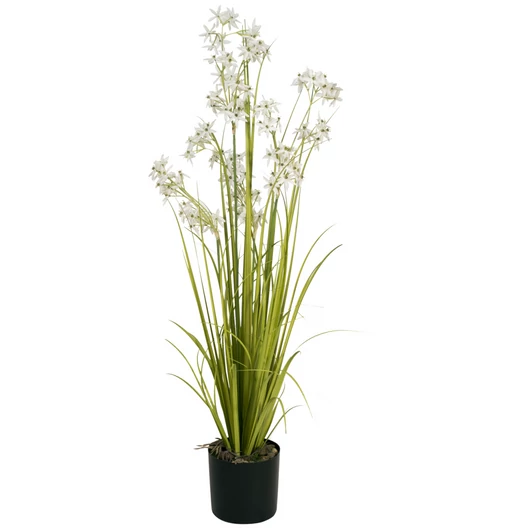 EUROPALMS Jasmin grass, artificial plant, white, 130 cm