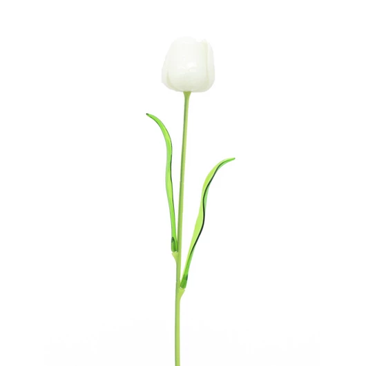 EUROPALMS Crystal tulip, artificial flower, white 61cm 12x