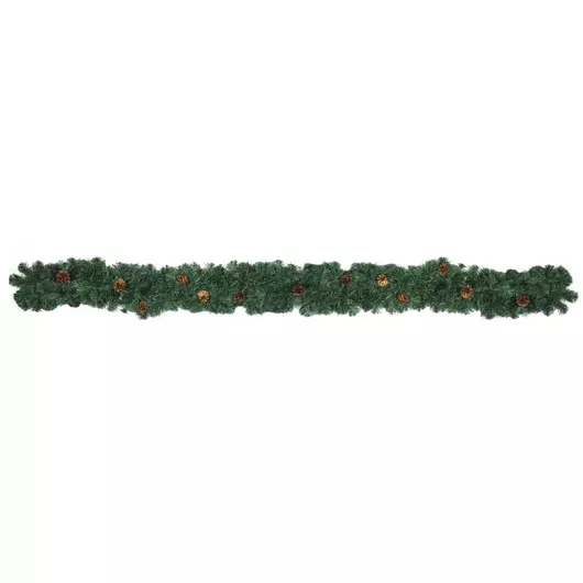 EUROPALMS Noble pine garland with fir cones, 270cm