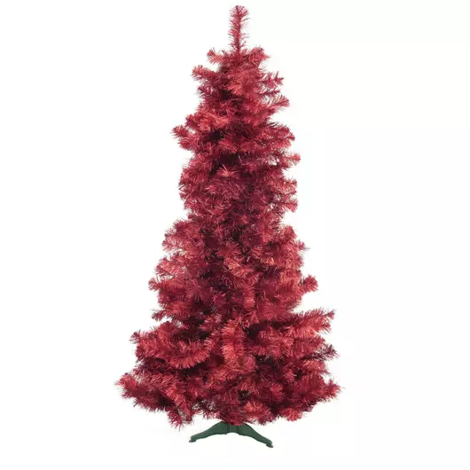 EUROPALMS Fir tree FUTURA, red metallic, 210cm